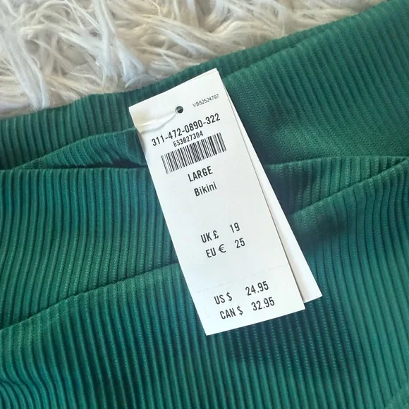 NWT Hollister Curvy High Waist Ribbed Bikini Bottoms - Picture 9 of 9